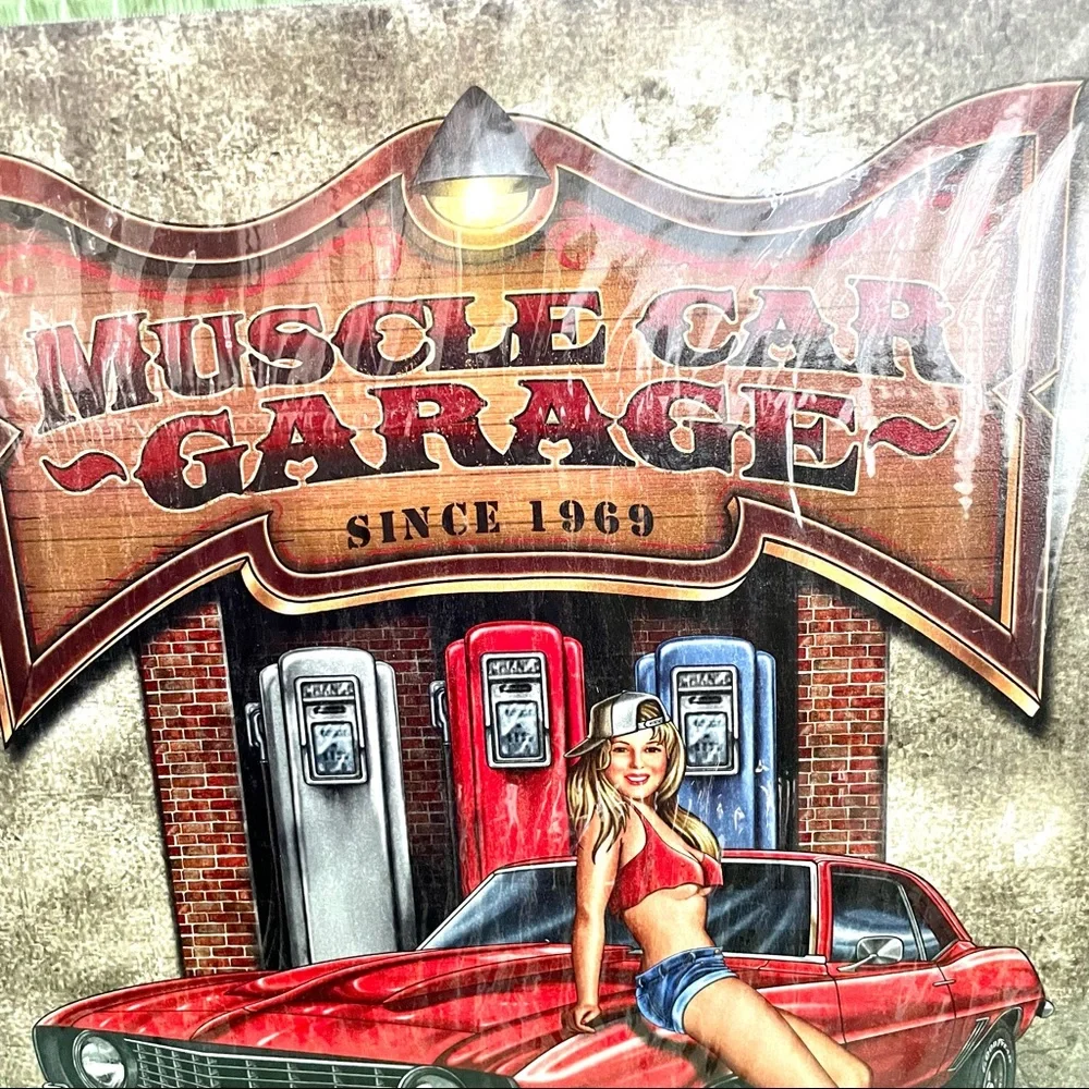 NEW Muscle Car Garage Metal Sign